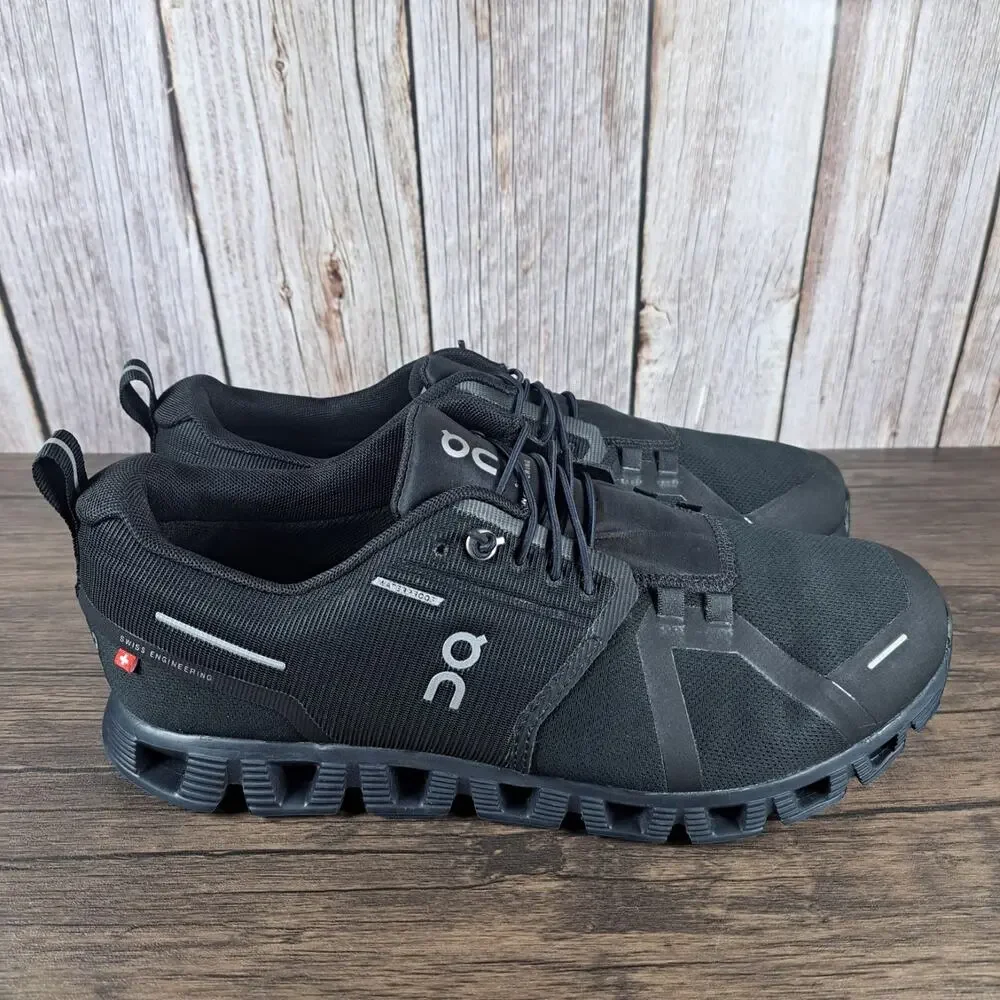 On Cloud 5 Waterproof Running Shoes Men's Sz 8.5 Triple Black (VGC) - Picture 3 of 9